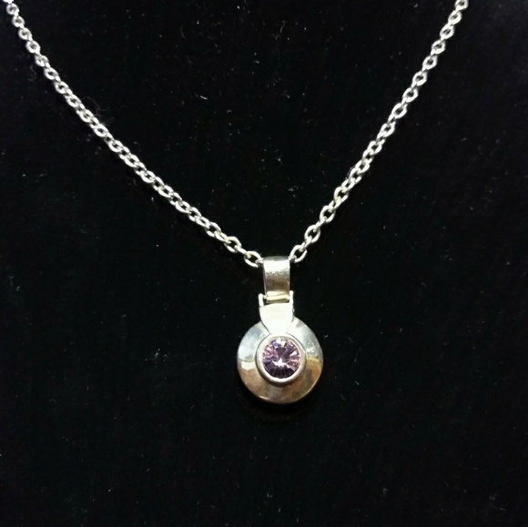 Gorgeous Purple Stone Pave Pendant - Picture 1 of 2